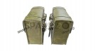 For Royal Enfield Classic 650 Genuine Leather Pannier Bags Green Color With Mounting - SPAREZO